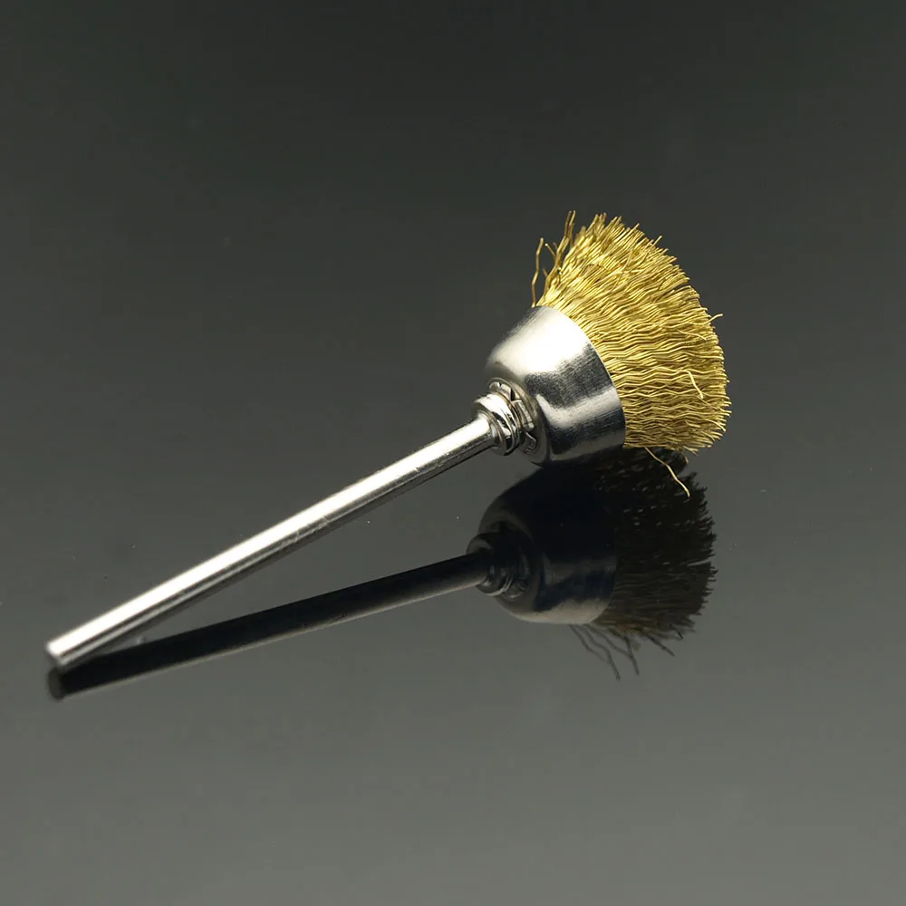 EasyNail-cepillo de limpieza para taladro eléctrico de manicura, limpiador de brocas de alambre de cobre dorado, herramienta portátil de acero plateado, 1 ud.