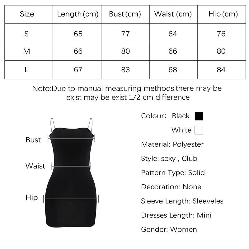 CDJLFH Sommer Schwarz Sexy Kleid Kleidung Backless Spaghetti-trägern Bodycon Kleid Frauen Xmas Party Mini Kleider Frau Party Nacht