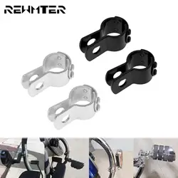 Motorcycle 32mm Engine Guard Crash Bar Footrest Foot Peg Clamps For Kawasaki For Harley Softail Dyna Touring Sportster XL 1200