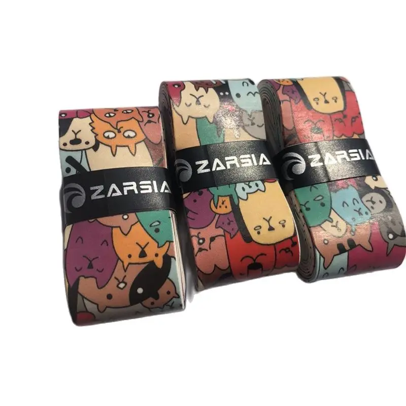 20 pcs ZARSIA 2023 NEW printing tennis overgrips,Anti-Slip badminton Overgrips, colorful squash racket overgrips