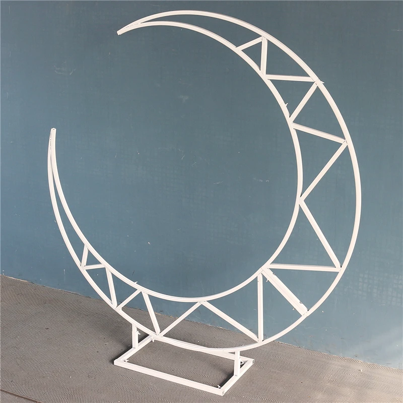 JAROWN Wedding Moon Arch Party fondale Stand Metal Iron Arch Home Decor fiori Crescent Event Stage Background Decoration