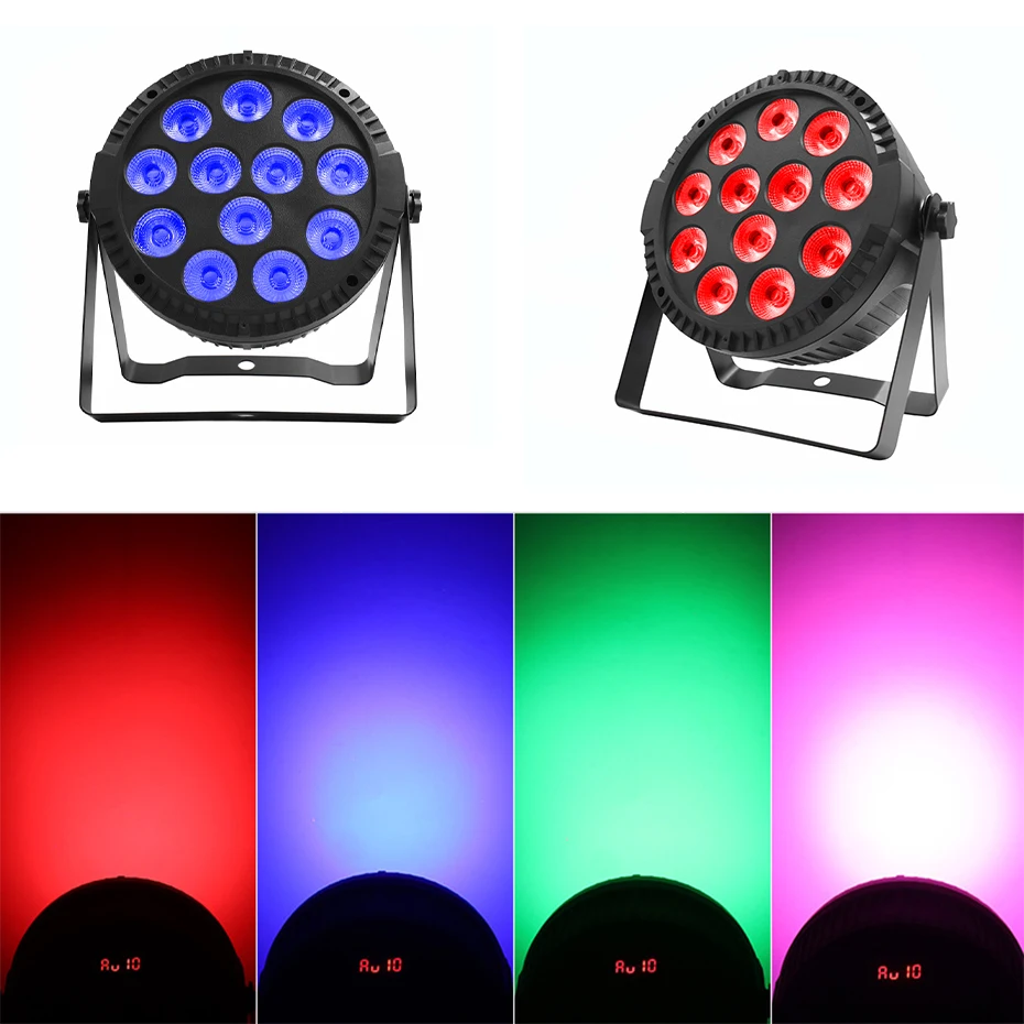 Imagem -06 - Alien-led Dmx Par Lights Stage Lighting Effect Wall Wash Lamp 12*10w Rgbw 4in dj Disco Party Teatro Férias Natal Dança Casamento