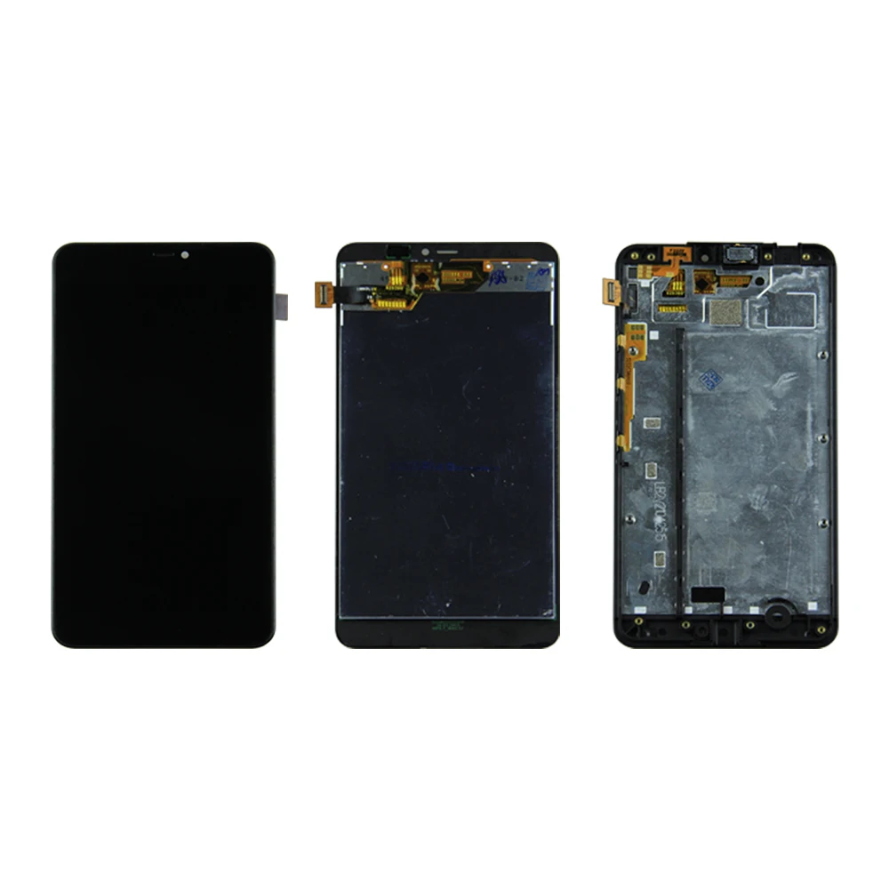 LCD screen for Nokia Lumia 640 XL, touch screen digitizer assembly replacement with frame, 100% tested, 640XL