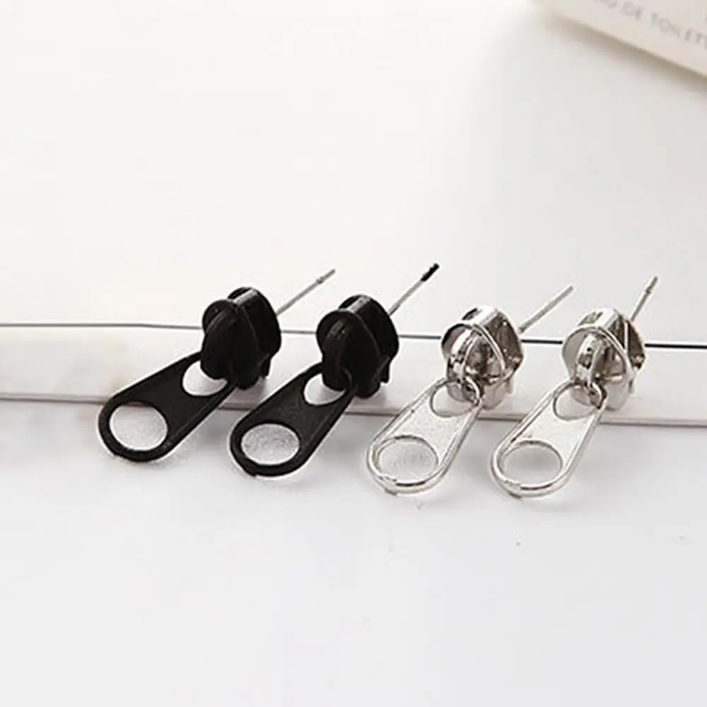 2022 Fashion Unique Female Earrings Eye-catching Zipper Ear Studs Exquisite Piercing Zip Ear Studs for Party for Party Earring