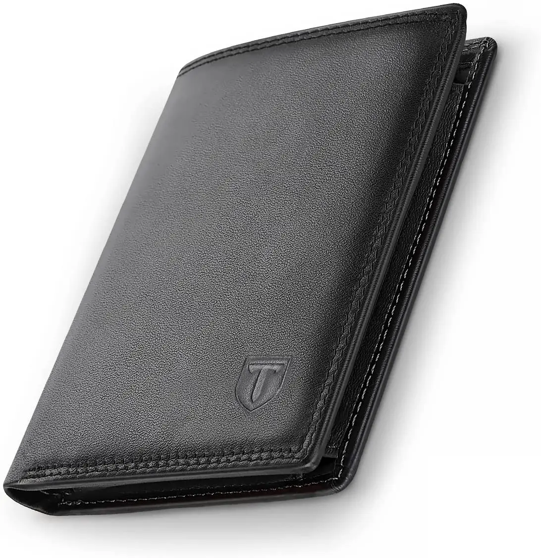 Elegant Fashion Wallet Men Genuine Leather Coin Pocket Card Holder Purse RFID