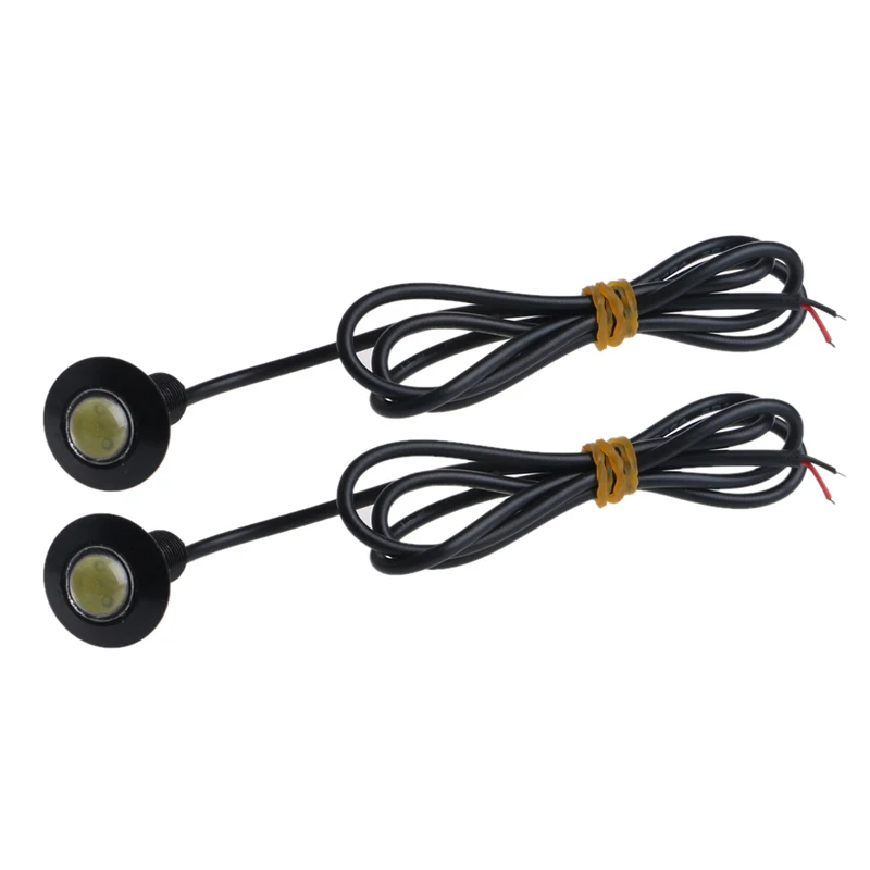 1 Pair Ultra Thin 23mm 12V Car LED DRL Daytime Running Light Eagle Eye Lamp