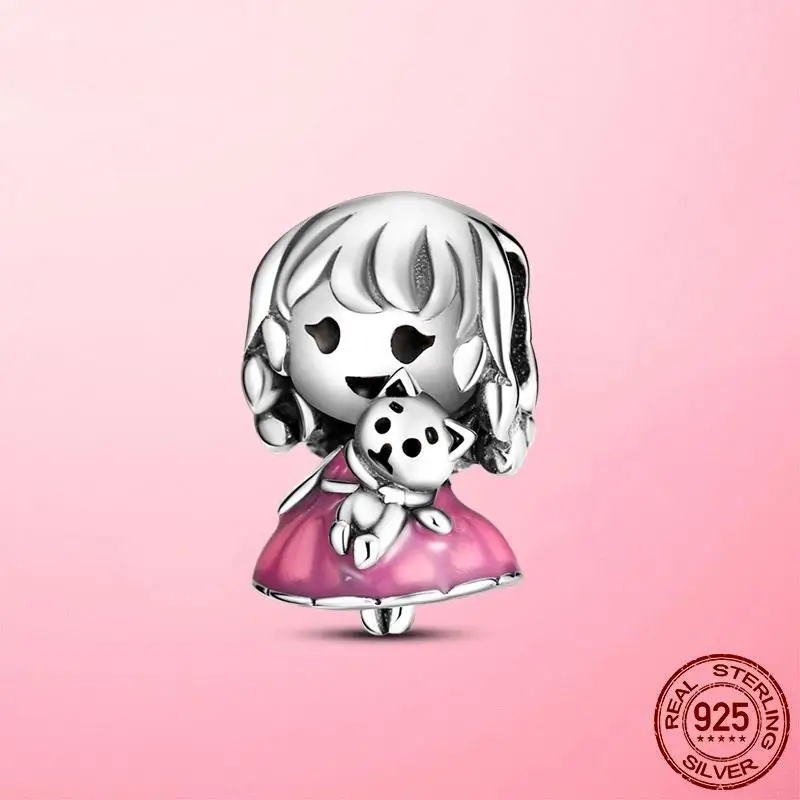Im Angebot Charms Kleine Mädchen Jungen Anhänger Prinzessin Prinz Hund Katze Perlen Passend für Original-Armband Schmuck Kindergeschenk – Detail 11
