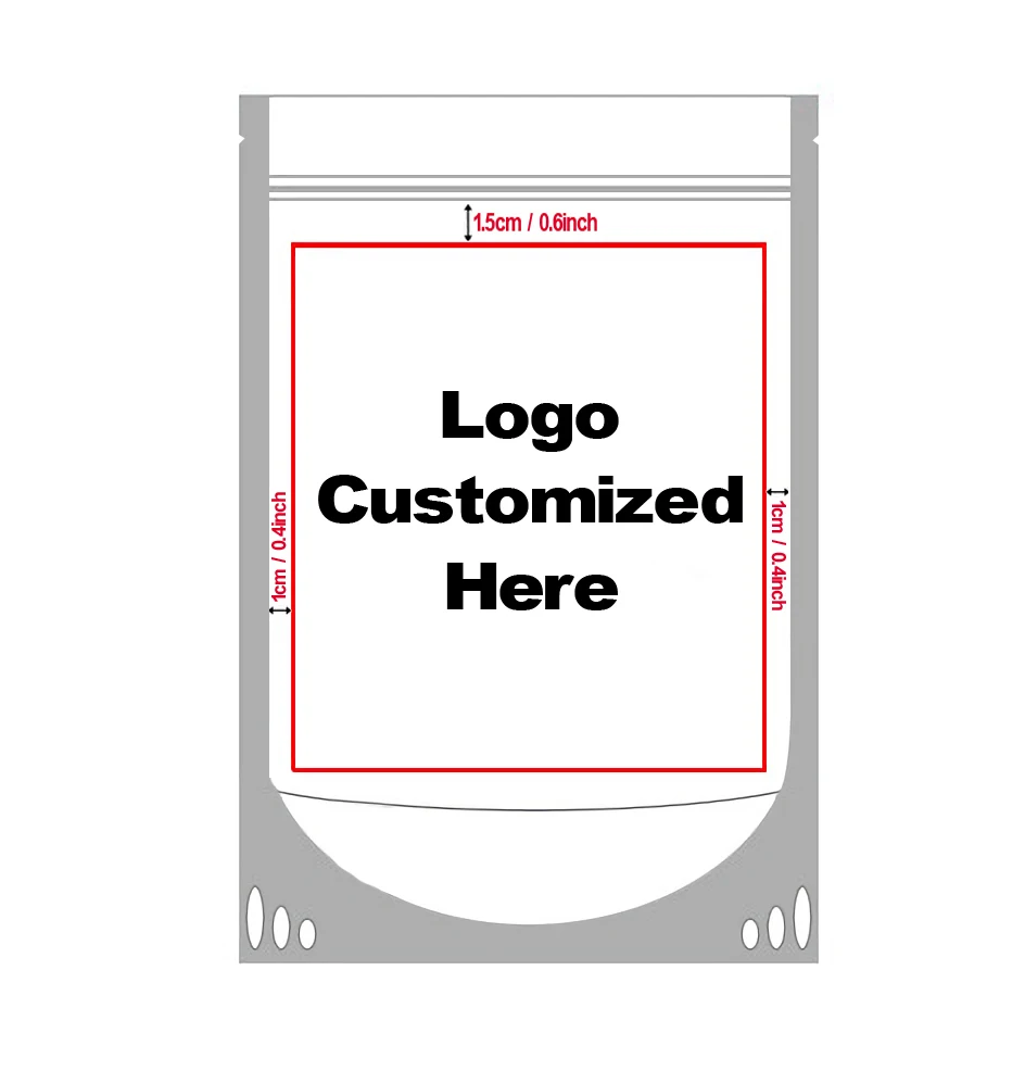 Сумки с принтом по индивидуальному заказу с вашим собственным логотипом или дизайном, сумки из майларовой фольги с застежкой-молнией, 1 сторона, 1 цвет, печать логотипа, минимальный заказ, 500 шт.