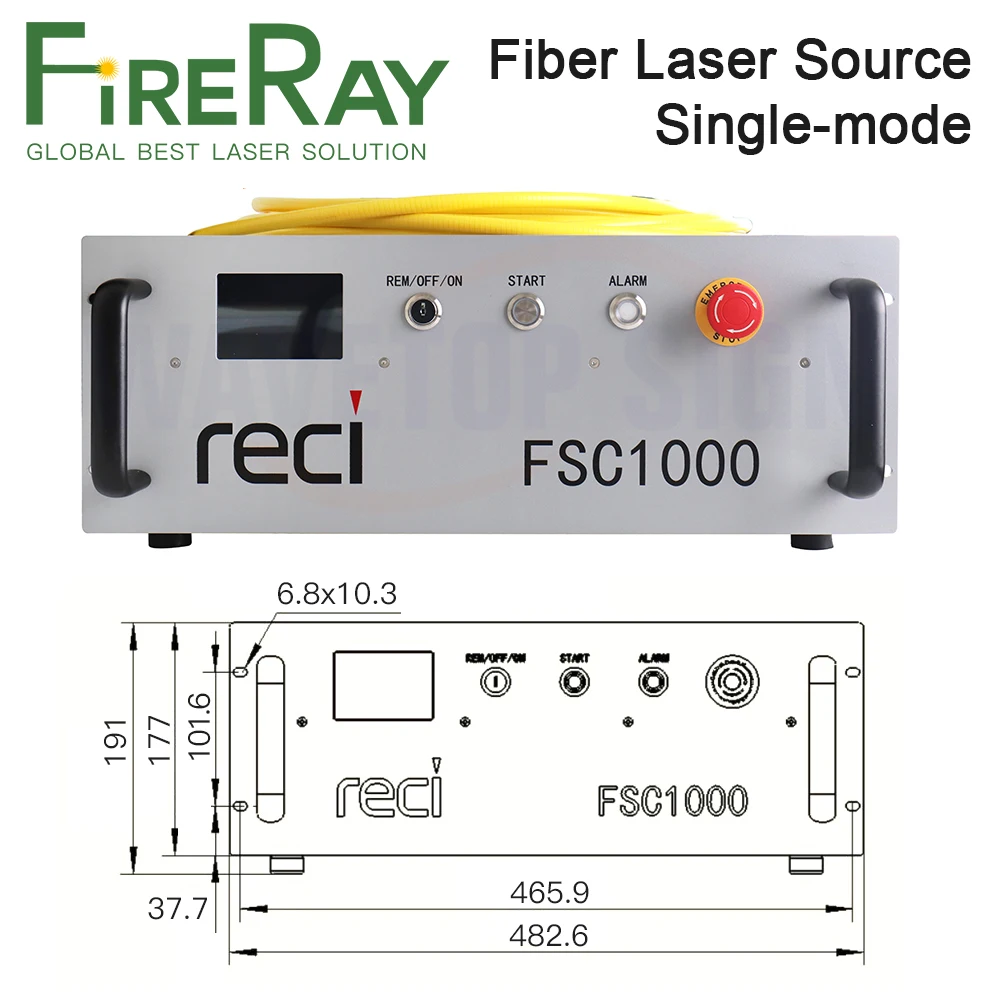 FireRay RECI Fiber Laser Source FSC1000-2000W Single-mode Laser Module FSC1000/1500/2000 for 1064nm Fiber Metal Cutting Machine