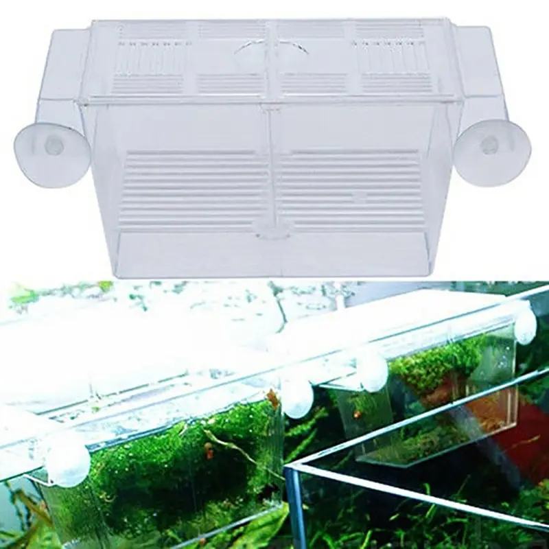 Aquarium Fish Tank Guppy Double Breeding Breeder Rearing Trap Box Hatchery