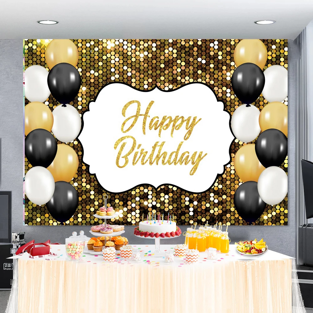 Laeacco 20 30 40 50th Sinh Nhật Bạc Thái Lấp Lánh Kim Cương Áo Chấm Bi Xanh Dương Hoàng Tử Ảnh Phông Nền Chụp Ảnh