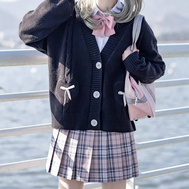 School Girl Uniform Cardigan Loose JK Sweater Coat Japanese School Uniform Japanese Fashion Uniformes Chandail школьная форма