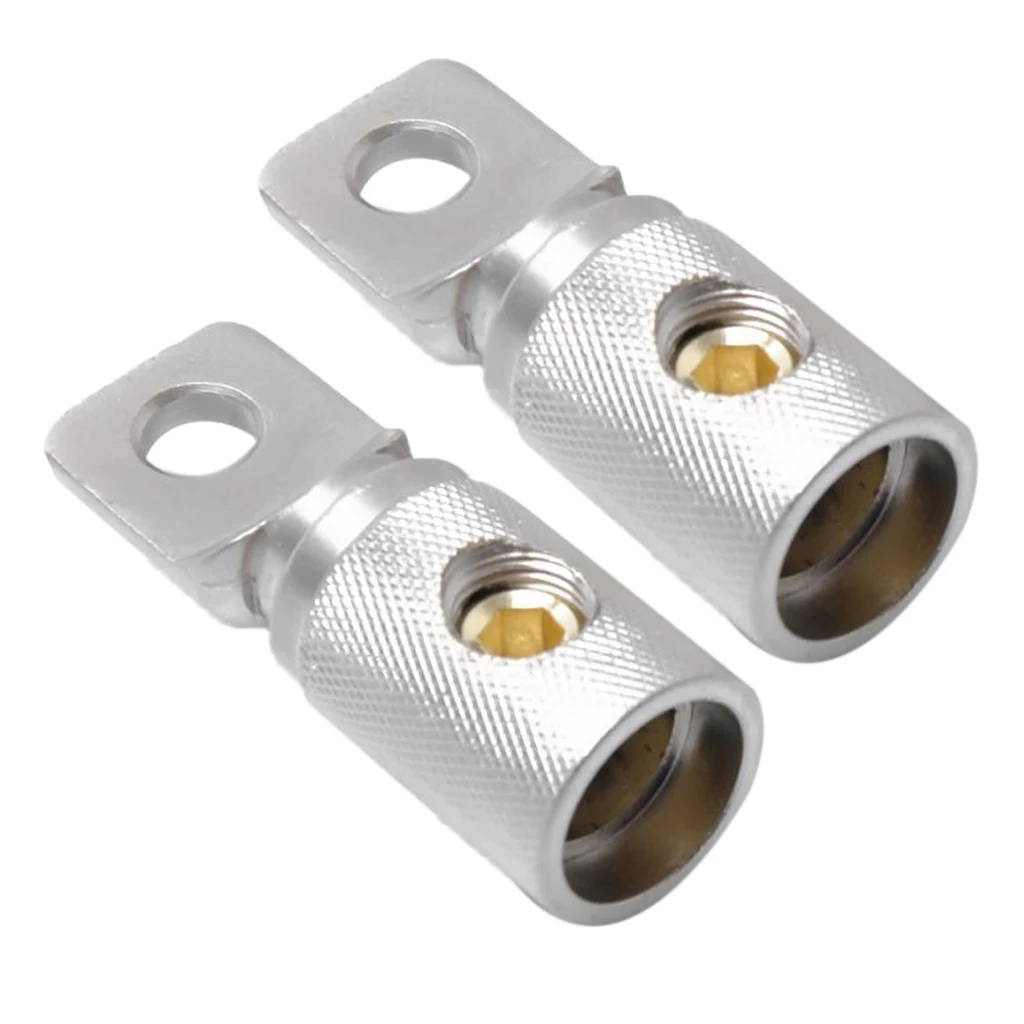 2pcs Wire Coupler Terminals 0 GAUGE AWG Wire Coupler Set Screw Power Ring Terminal Connector for Extending Joining Cut Wire