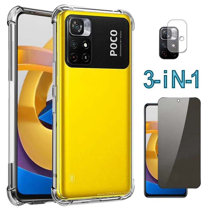 

Poco M4 Cases Poco M4 Pro 5G Case Silicone+Privacy Glass For Xiaomi PocoM4 Poko M4Pro Back Cover Poco M4 Pro 4g Phone Case