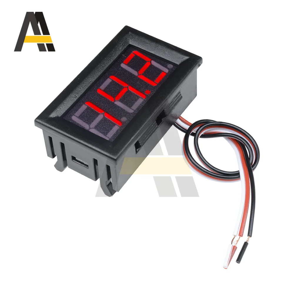 0.36/0.56 inch LED Voltmeter DC 0-30V Voltage Meter Motrocycle Car Volt Battery 3 Bit 2 /3 Wire Capacity Tester 5V 12V 24V