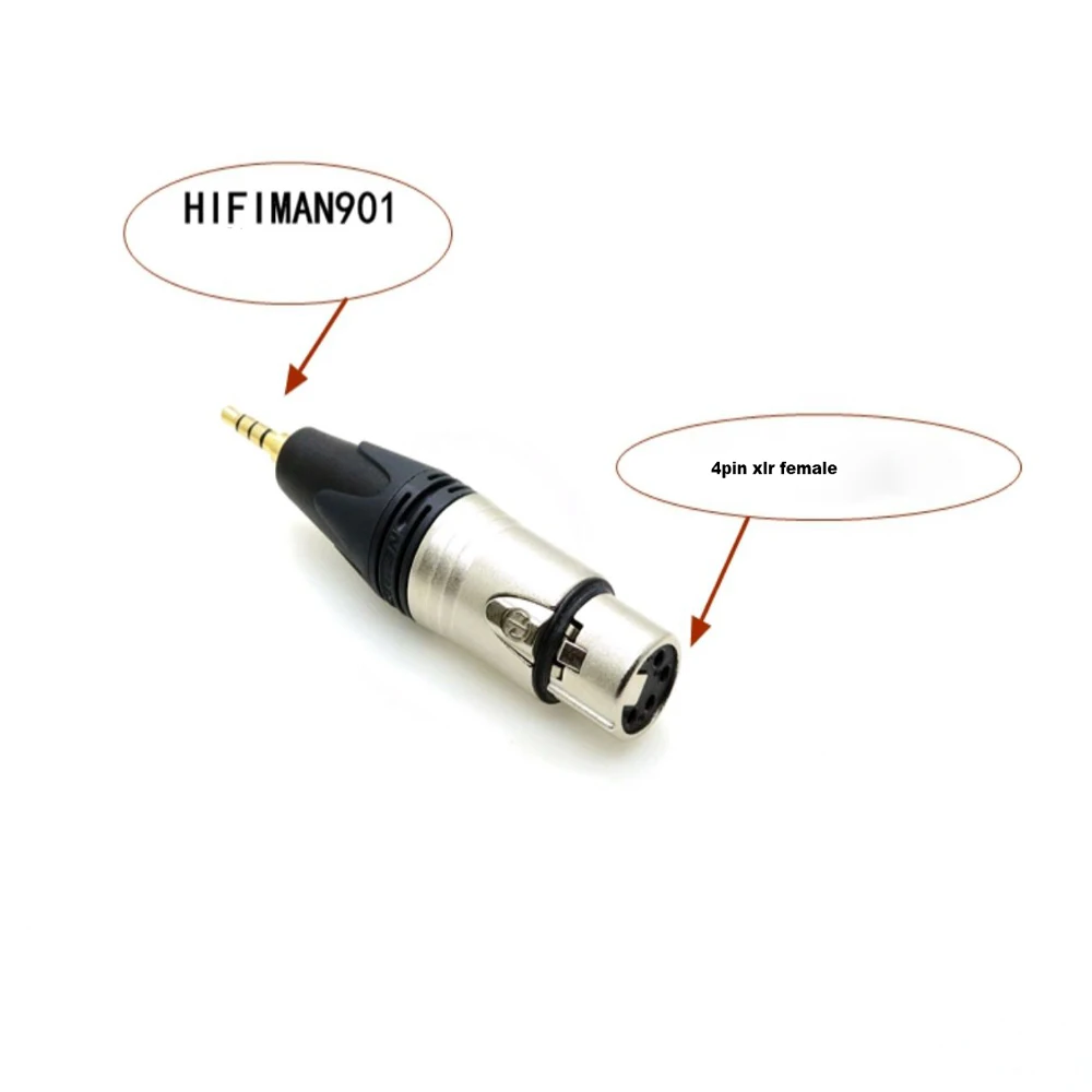 

High Quality HIFI NEUTRIK 4 Pin XLR to 4.4mm Pentaconn Adapter Male to Female Angle