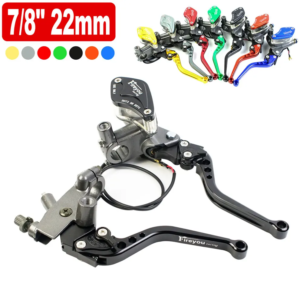 7/8 "22mm uniwersalny motocykl regulacja hamulca uchwyty kierownica hydrauliczne sprzęgło głównego cylindra dźwignie dla Honda Yamaha msx125