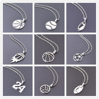 Fashion Ball Necklace For Women Men Basketball Tennis Charm Pendants Chain Around The Neck Football Necklace 2022 Jewelry Choker