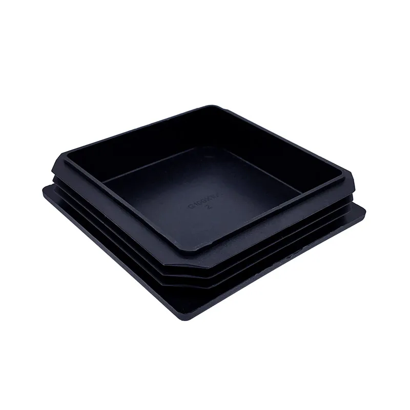 10Pcs Black Plastic Steel square pipe plug Furniture  Pad Plastic square Leg plug Anti Slip Feet Protectortube cap plug cap image 3