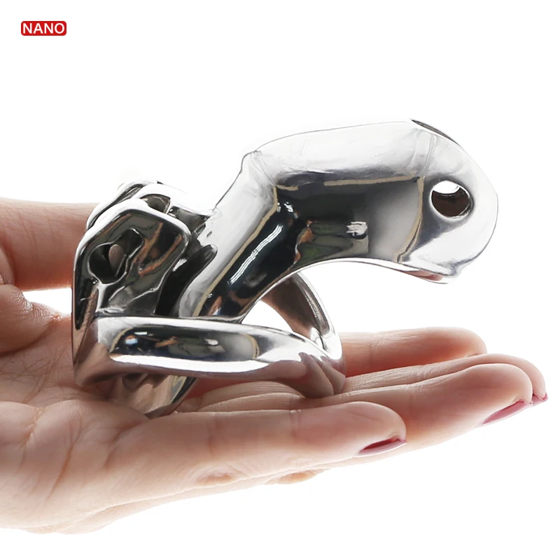 HT V3 Stainless Steel Male Chastity Device Cock Cage Penis Rings Penis Lock Fetish Sex Toys For Men