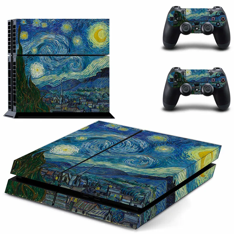 Starry Sky Night PS4 Stickers Play station 4 Skin Sticker Decals For PlayStation 4 PS4 Console & Controller Skins Vinyl