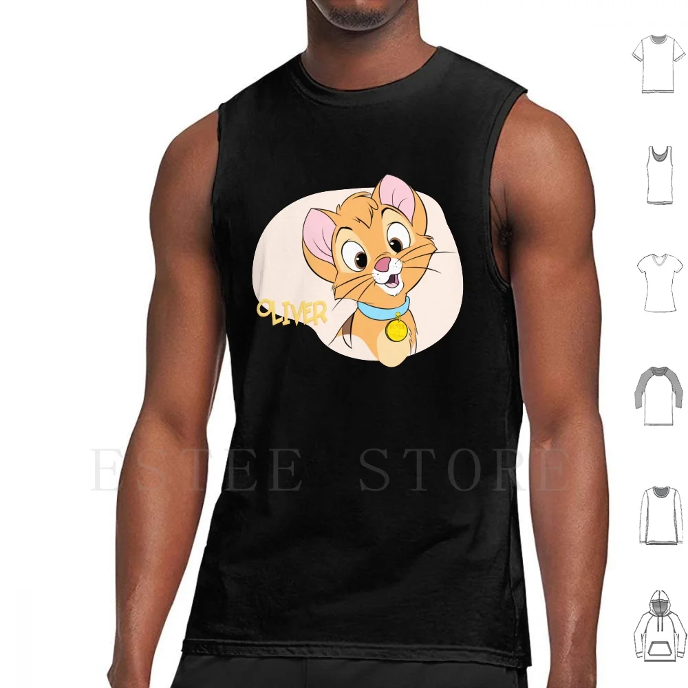 Oliver , Silly Face Tank Tops Vest Sleeveless Oliver Kitty Cat Cats Kitten Kittens Animation Film Cartoon Kawaii Vintage
