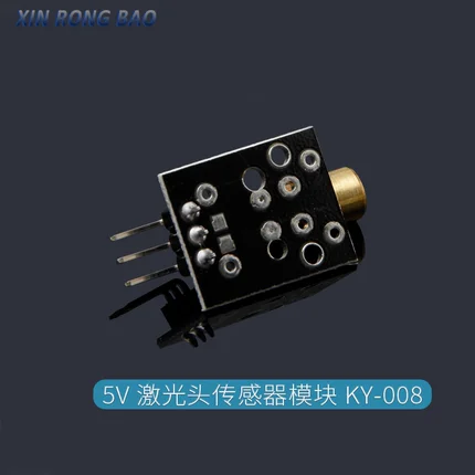 Módulo transmissor laser KY-008 650nm com módulo sensor laser Kit de módulo receptor laser de tubo não modulador