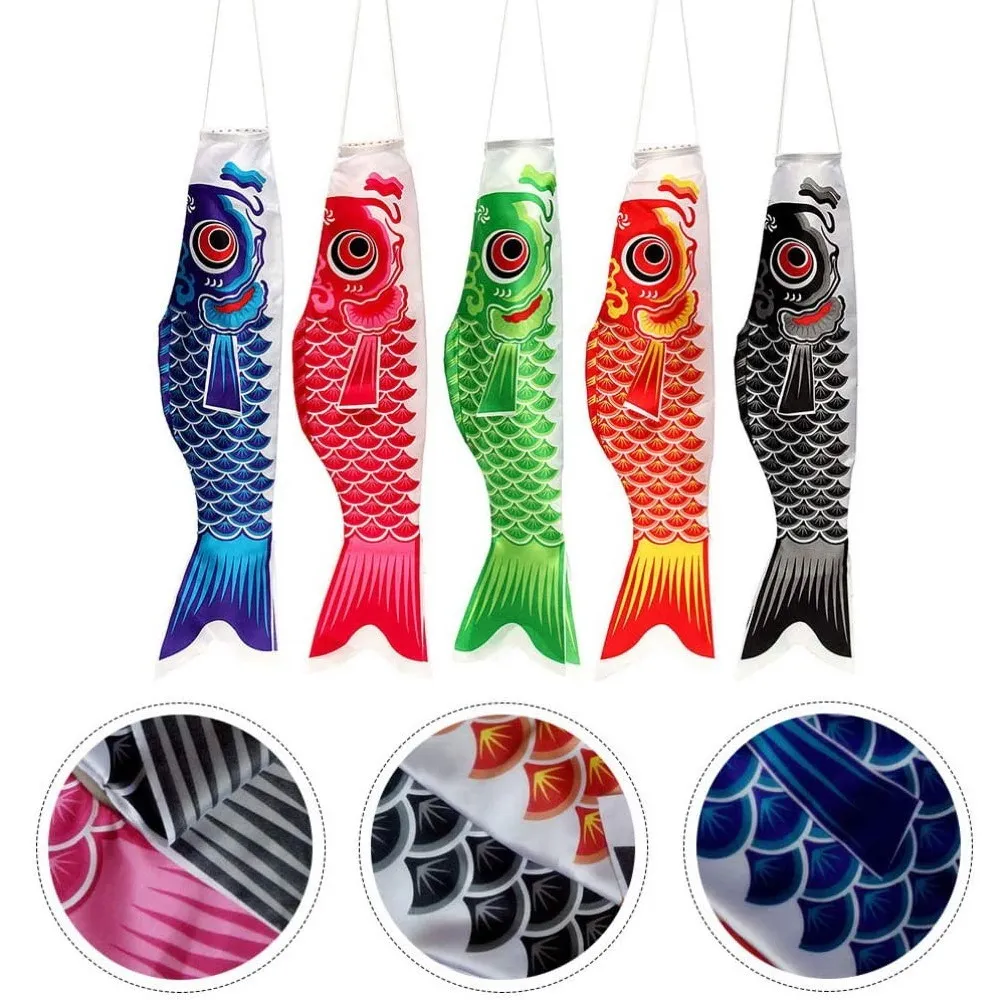 1 paczka 80cm/100cm japoński karp Windsock Streamer Fish Flag Kite Koinobori Home Outdoors wisząca dekoracja Sushi Bar