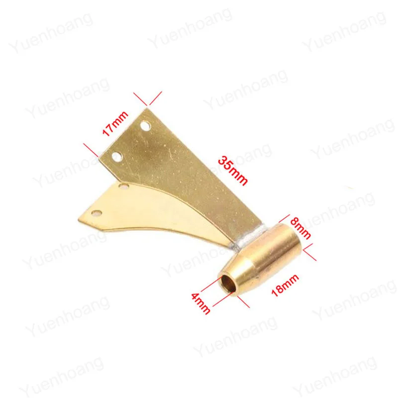 2pcs Brass Propeller Shaft Bracket Double Arm Axle Strut Holder Inner Dia 4mm Flexible Supporter DIY Handmade Parts for RC Boat