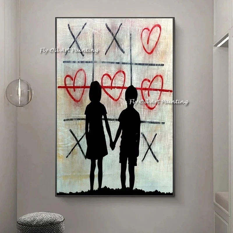 Paint Handmade Oil Painting Wall Art Picture Home Decor shadow of lover on oil canvas for living room decor, gallery