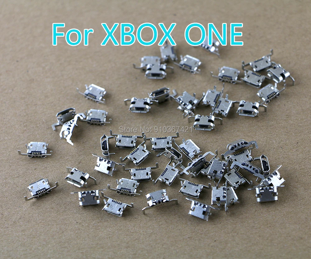 

100pcs/lot Replacement Charger Port Socket for xboxone Micro USB Power Charging Connector Dock For Xbox One Gamepad Console