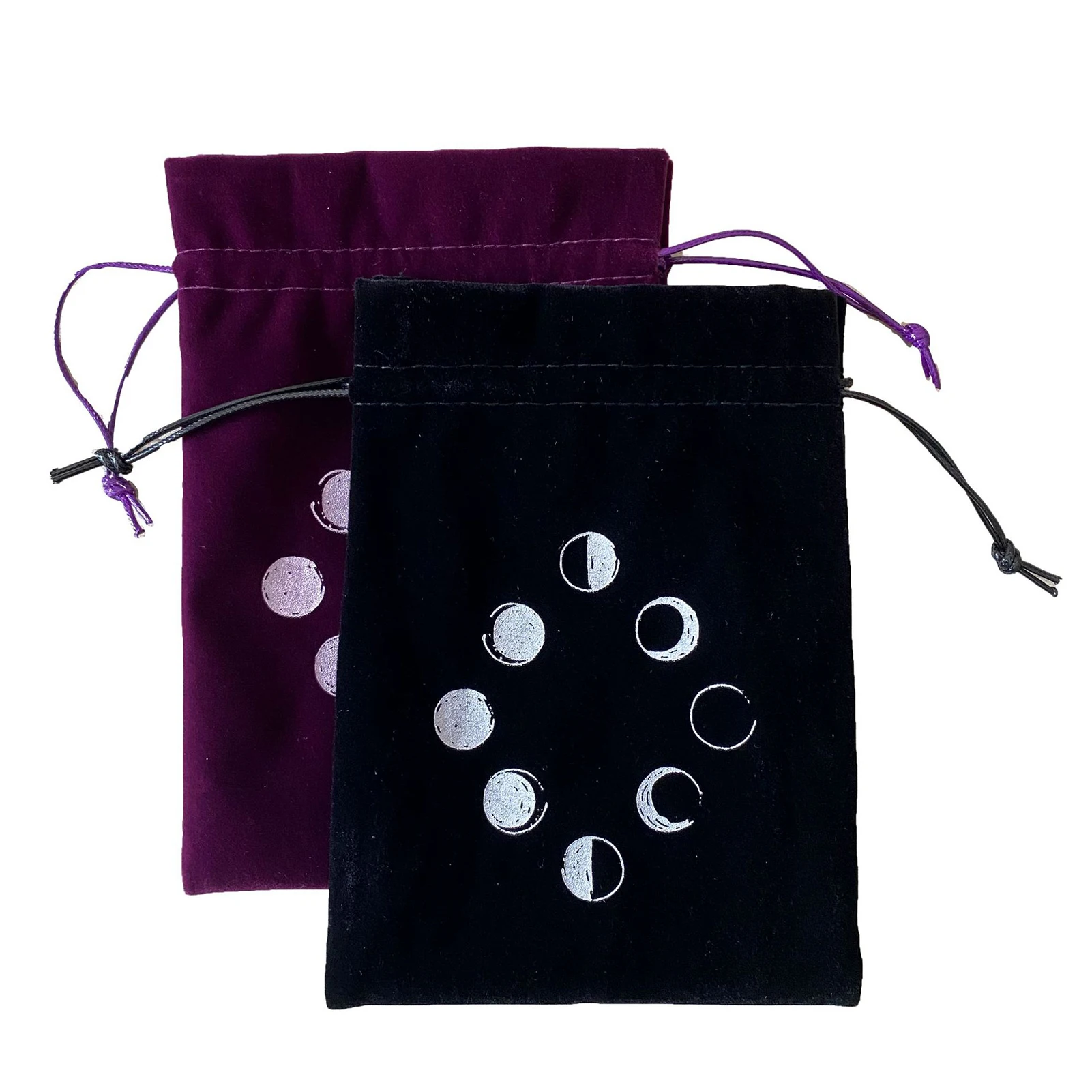 13x18CM Velvet Moon Phase Tarots Storage Bag Oracle Card Witch Divination Accessories Board Games Deck Table Game Bags