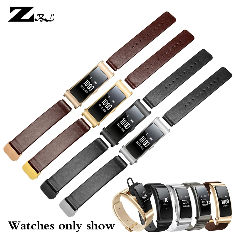 Quick Release Soft Calf Leather Strap Striped Watch Band for HUAWEI B2 B3 B5 B6 Series smart 15mm 16mm 18mm Leather Strap