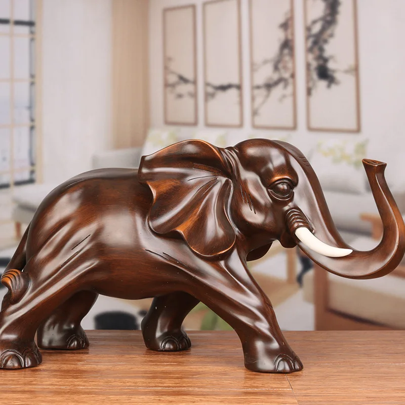 Resin Elephant  Animals Ornament Statue -Resin sculpture Luxury Home Living Room Office Arts & Crafts Featured Gift