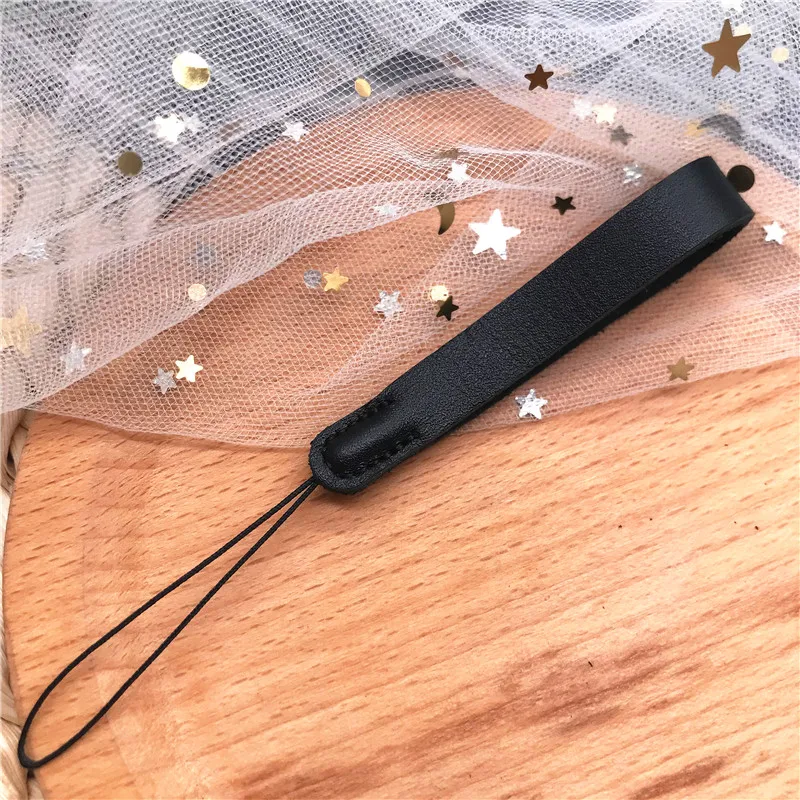 New Genuine Leather Short Phone Strap Anti-lost Key Chain Quality Lanyard Finger Rope For U Disk Bluetooth Small Speaker Sling