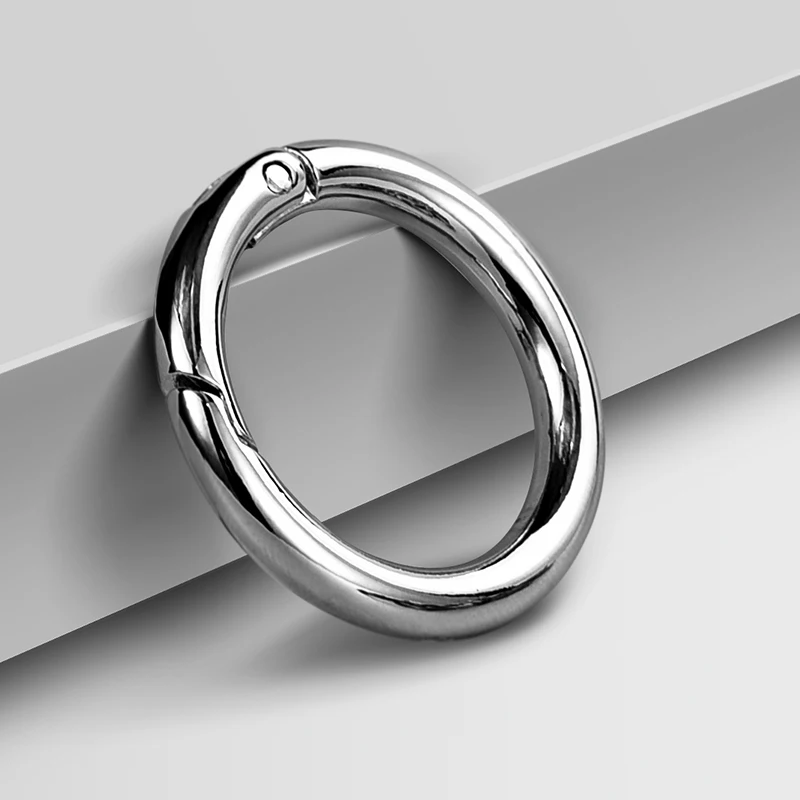 QOONG 1 Big Ring + 10 Small Rings Keychain Wait Hanged Key Chain Spring Buckle Key Ring Metal Car Keyrings Key Accessories S56