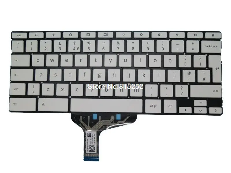 

Laptop Keyboard For HP V181146IK2 White Without Frame United Kingdom UK With Backlit
