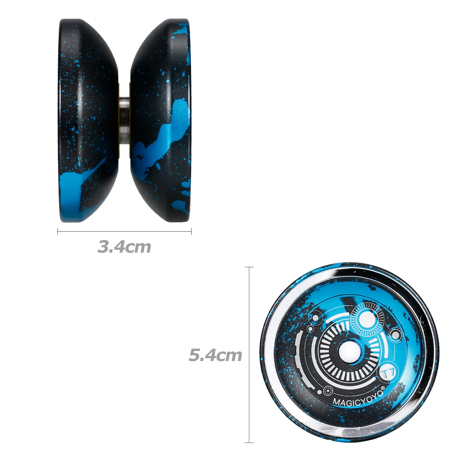 MagicYoyo T7/D3 Professional Responsive Yoyos Toys for Kids Beginner Yoyo with Narrow Bearing Steel Axle Aluminum Alloy/ABS Body