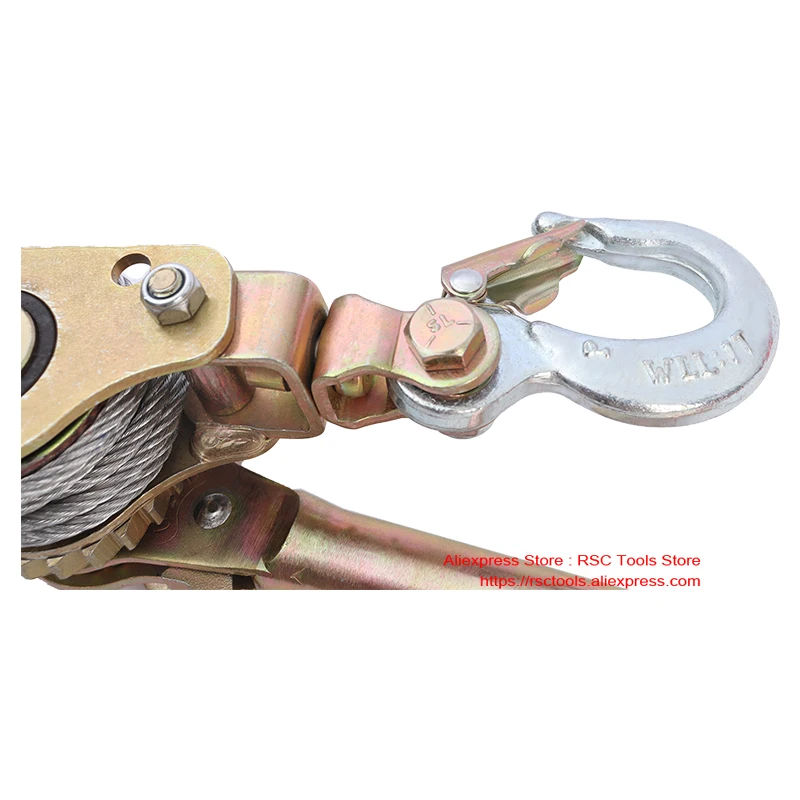 1T Japanese Style Ratchet Cable Puller Hand Steel Wire Rope Puller Ratchet Pulling Wire Grip