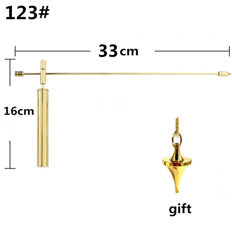 SongLong Brass Pendulum Looking for Dragon Rule Copper Feng Shui Detector Stick Divination Aid Compass Supplies