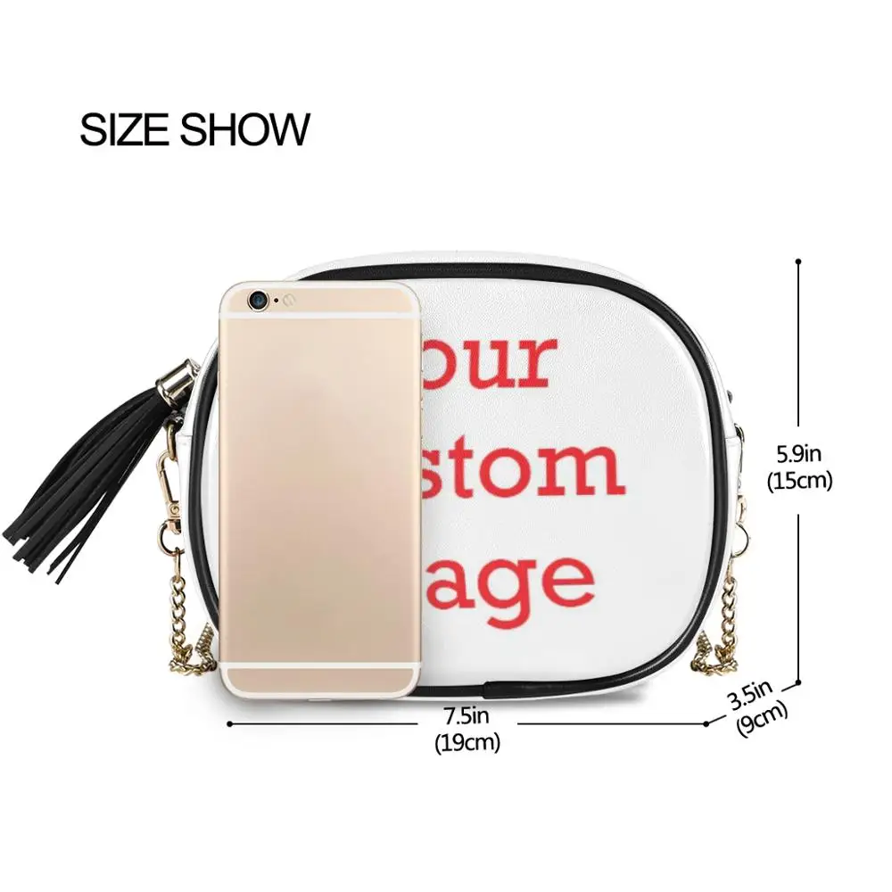 ALAZA custom crossbody bags High-quality PU Leather Phone Chain bags Shoulder Messenger Bag Small Square Card package Bags