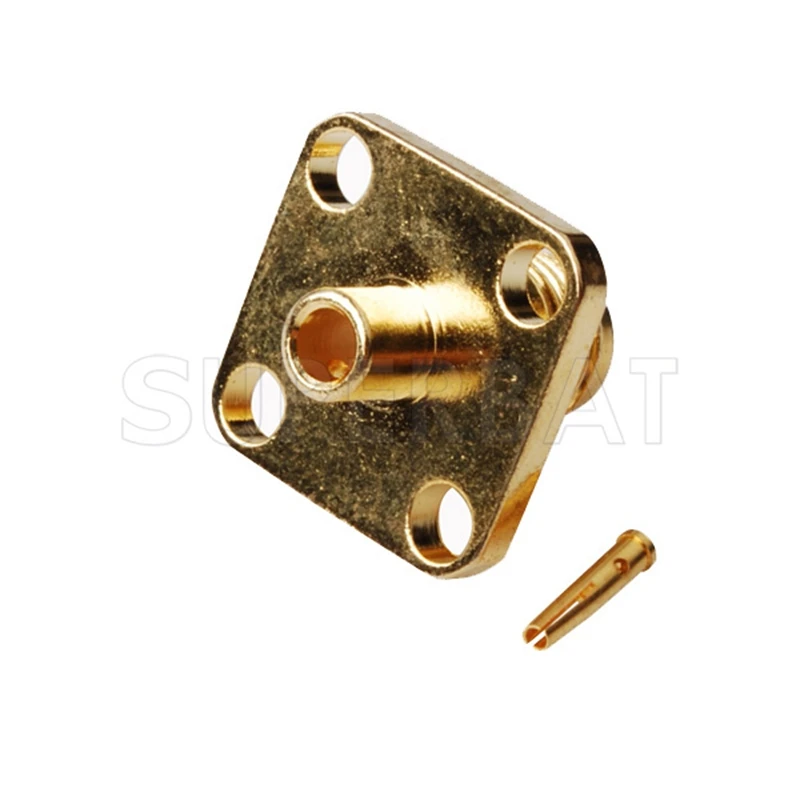 Superbat 10pcs SMA Solder Female Flange RF Coaxial Connector for Semi-rigid Cable .086'' RG405 Cable