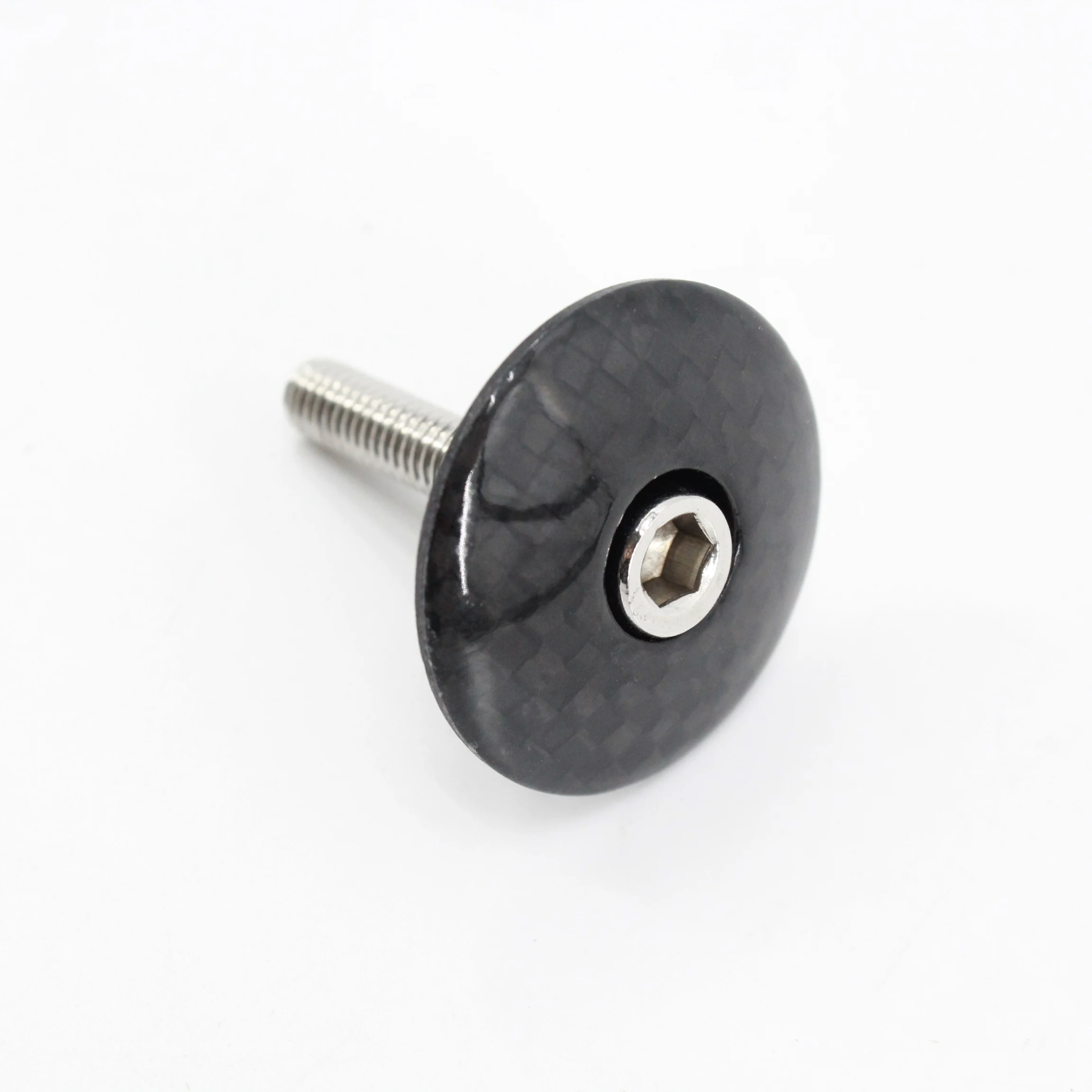 New Full Carbon Fiber Road Bicycle Stem Cover Mountain Bike Headsets Top Caps with Bolts Parts 3K Full Carbon