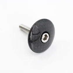 New Full Carbon Fiber Road Bicycle Stem Cover Mountain Bike Headsets Top Caps with Bolts Parts 3K Full Carbon