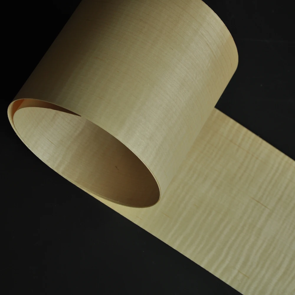 

Figured Maple Natural size 250x12 cm table Veneer Furniture bedroom table Skin