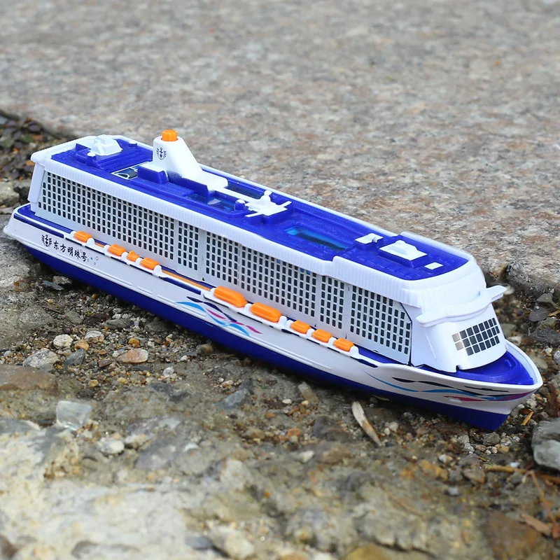 Simulation alloy sound and light pull back cruise ship toy,1:100 metal ship toy model,yacht sightseeing boat