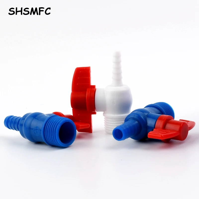 

1-5pcs1/2" Male Thread Pagoda Plastic Hose Ball Valve Liquid Flow Regulate Valve Irrigation Aquarium Pipe Connector