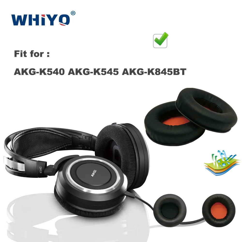 

Сменные амбушюры для AKG K540 K545 K845BT K 540 K 545 K 845BT 845 BT, детали для гарнитуры, кожаный чехол для наушников