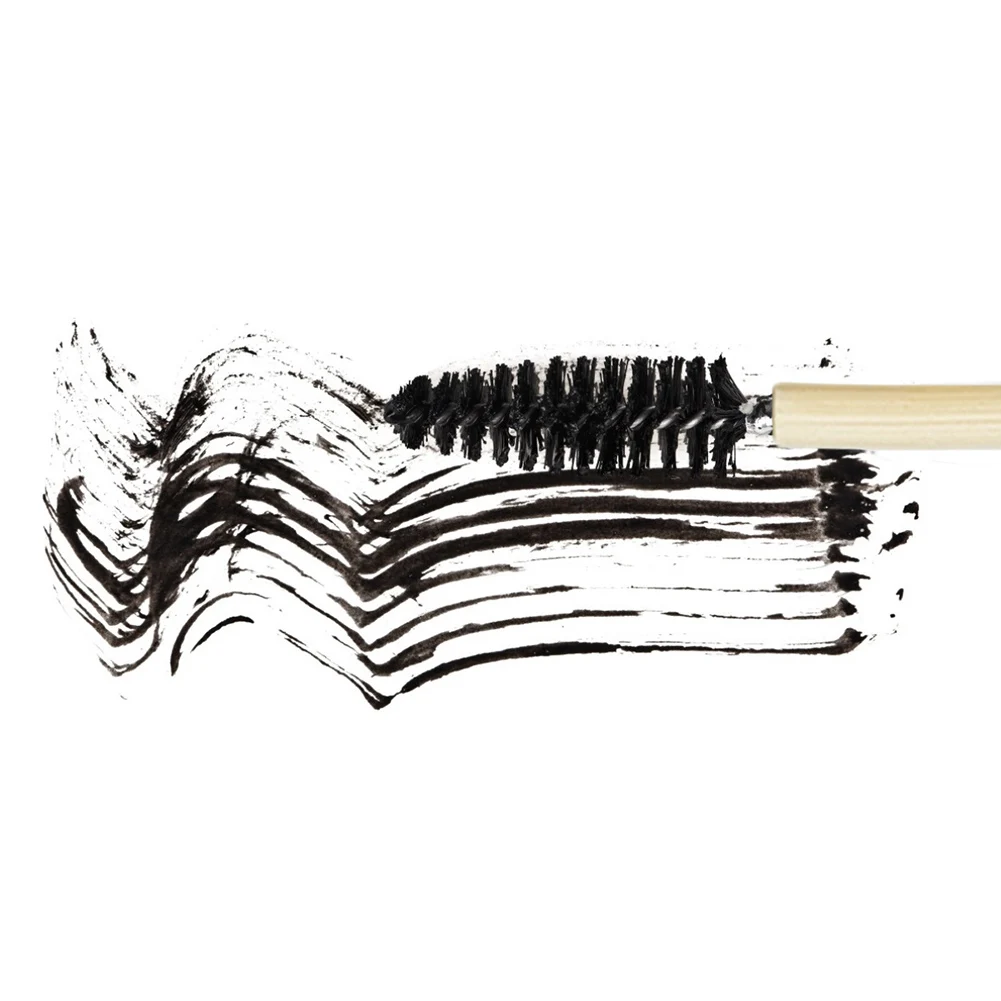 Brosse à cils avec manche en bambou noir, maquillage, Extension de cils, jetable, applicateur de Mascara, 100 pièces