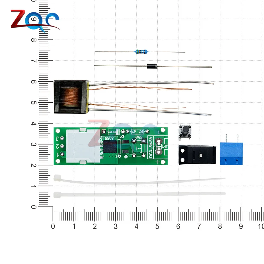 HV-1 zestaw zapłonowy wysokiego napięcia łuk zapłonowy części DIY zestaw Generator łuku łuk papierosowy moduł zapalnika płytka drukowana DC 3-5V 3A